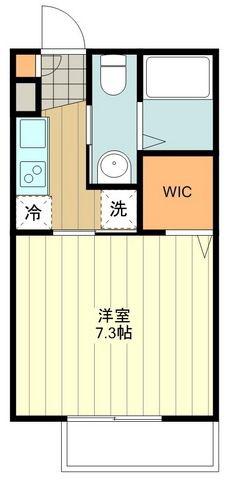 エトワール国立(1K/1階)の間取り写真