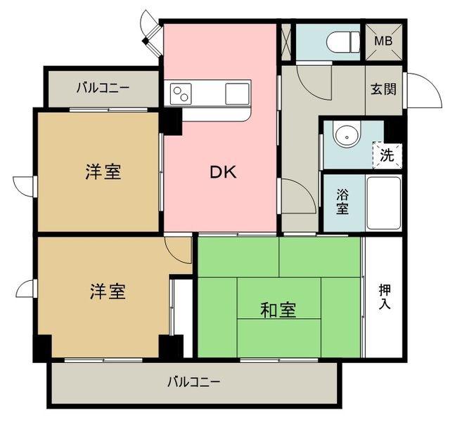 マインドホームズ(3DK/3階)の間取り写真
