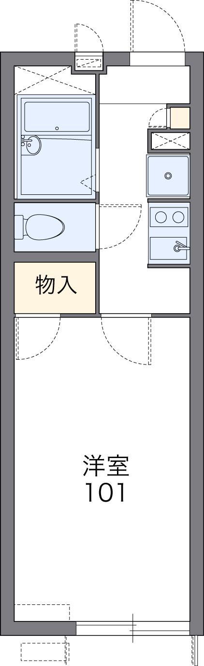 レオパレスMINAMIYAMA(1K/1階)の間取り写真