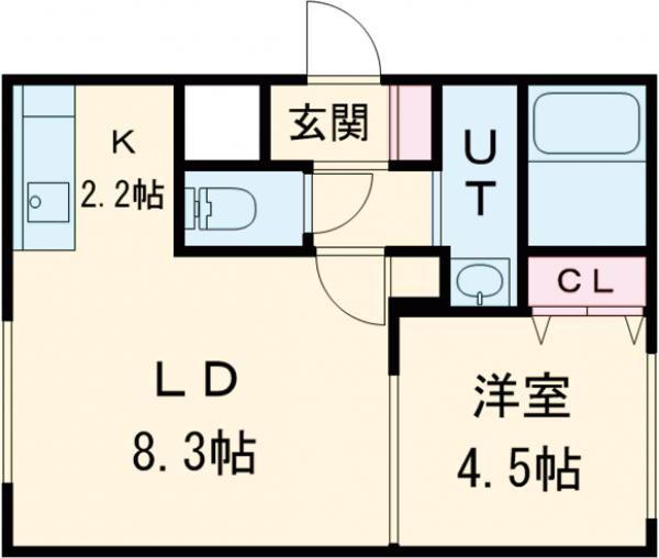 CIGAL京町(1LDK/3階)の間取り写真