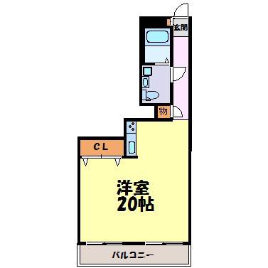 アニマーレ名城(ワンルーム/8階)の間取り写真