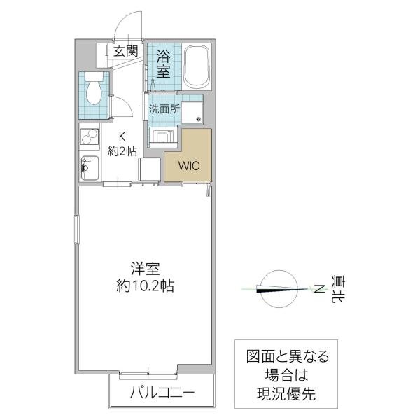 WIZARD(1K/2階)の間取り写真