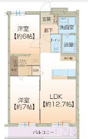 CUARTO GISHOU(2LDK/1階)の間取り写真