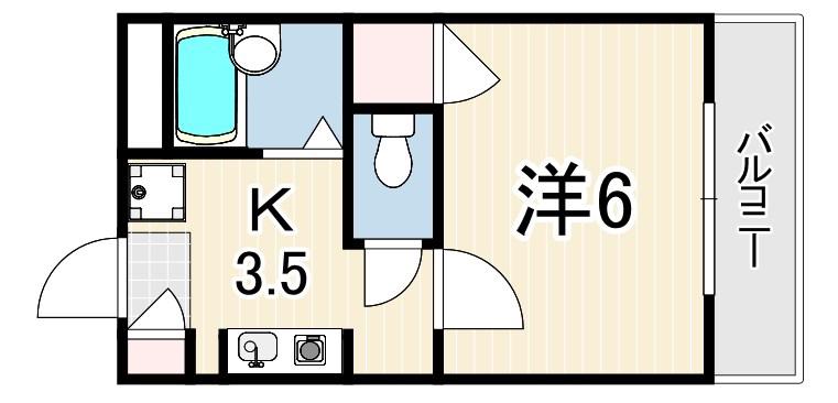 メゾン・ボナール(1K/2階)の間取り写真