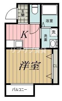 ラ・ターナ本千葉(1K/2階)の間取り写真