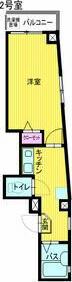 江戸清ビル(1K/3階)の間取り写真