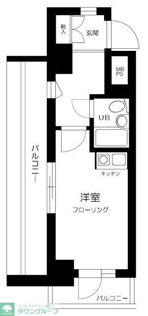 ライオンズマンション横浜伊勢佐木町(ワンルーム/8階)の間取り写真