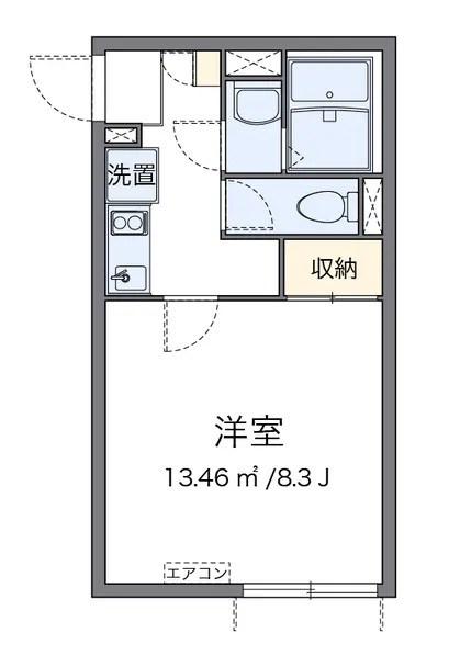 クレイノプランドール(1K/1階)の間取り写真