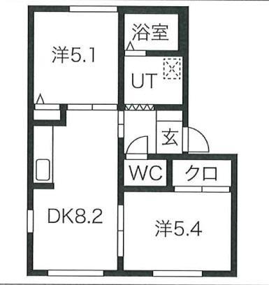 ラフィーネ水無瀬/1F(1LDK/1階)の間取り写真
