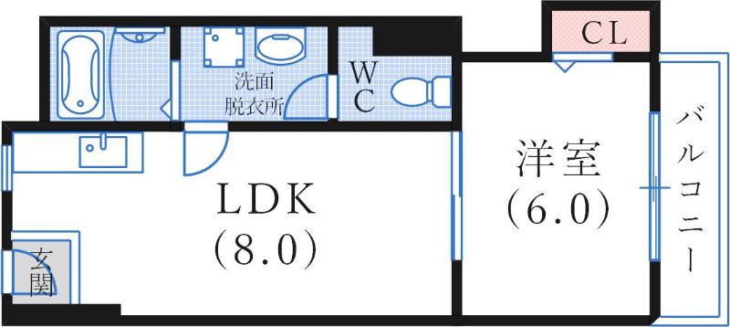 SUZURAN DANCHI I(1LDK/1階)の間取り写真