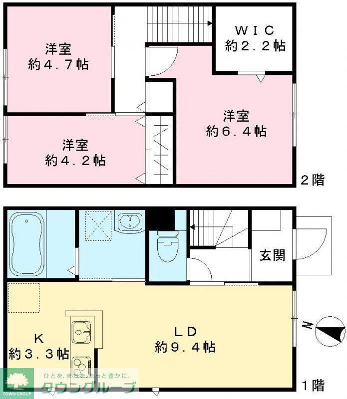 クロシェット(3LDK/1階)の間取り写真
