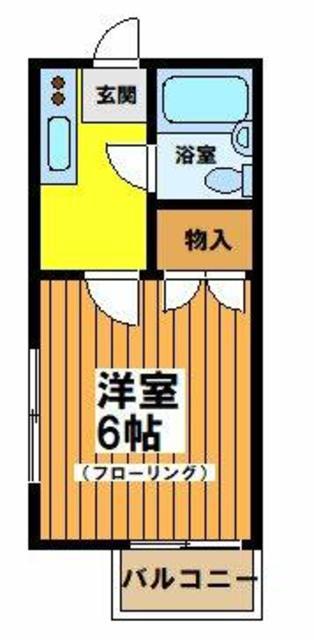 シティフラット浜田山(1K/2階)の間取り写真