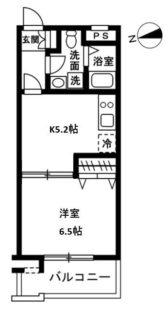 SOCIETY ASAGAYA(1DK/1階)の間取り写真