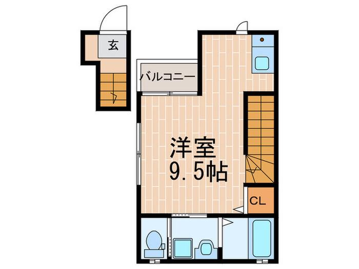 COCO西二見(ワンルーム/2階)の間取り写真
