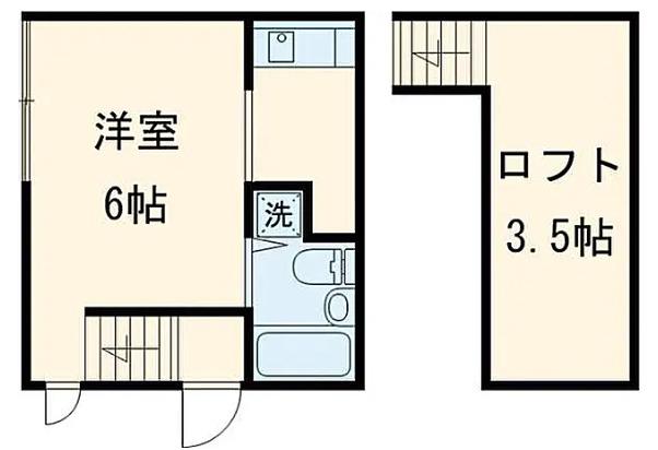 BREEZE早稲田(ワンルーム/1階)の間取り写真