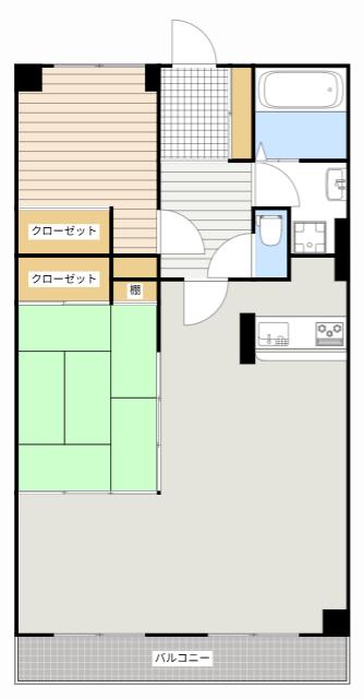 プラージュ鴨江(3LDK/3階)の間取り写真