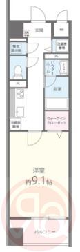 アプライズ西長堀(1K/3階)の間取り写真