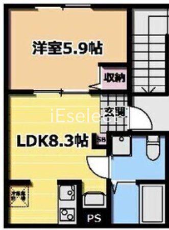 VILLA SOLANAユーカリが丘(1LDK/3階)の間取り写真