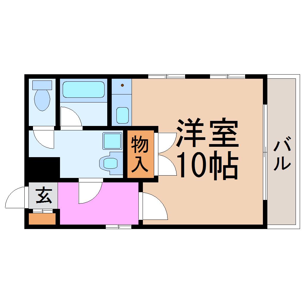 コーポ平野(1K/3階)の間取り写真