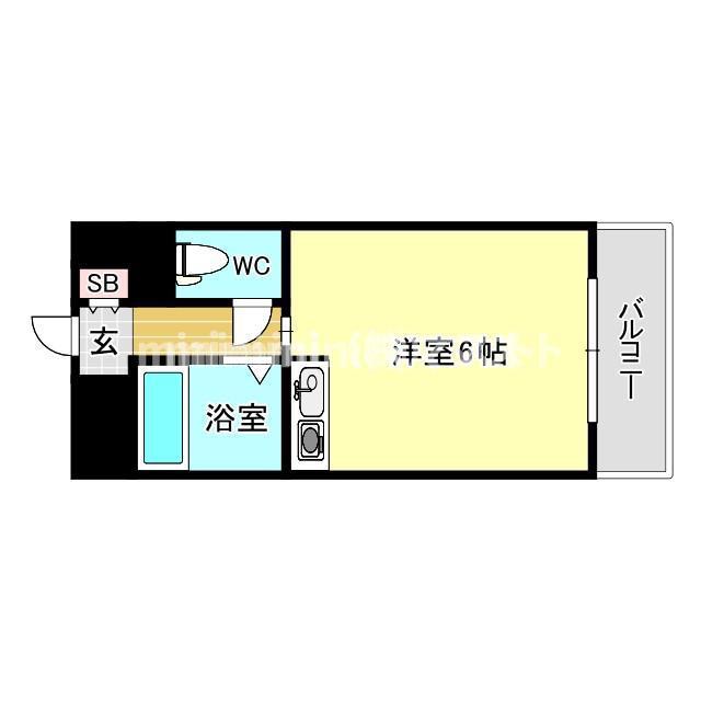 サンキャドマスミナミ堀江(ワンルーム/11階)の間取り写真