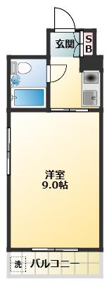 九段フラワーホーム(1K/8階)の間取り写真