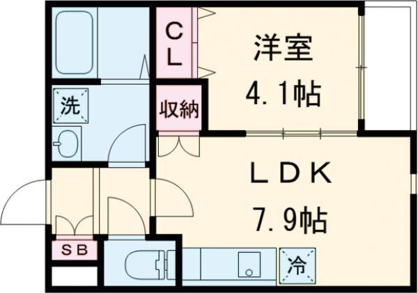REVITA野崎(1LDK/3階)の間取り写真