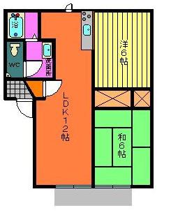 ロアールピュア(2LDK/1階)の間取り写真