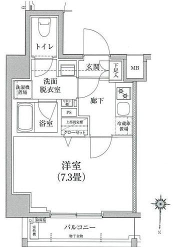 アイルカナーレ門前仲町(1K/3階)の間取り写真