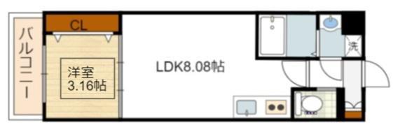 FDS AERAS VIM(1LDK/4階)の間取り写真