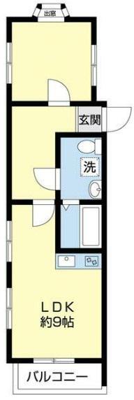 セザール自由が丘(1LDK/2階)の間取り写真