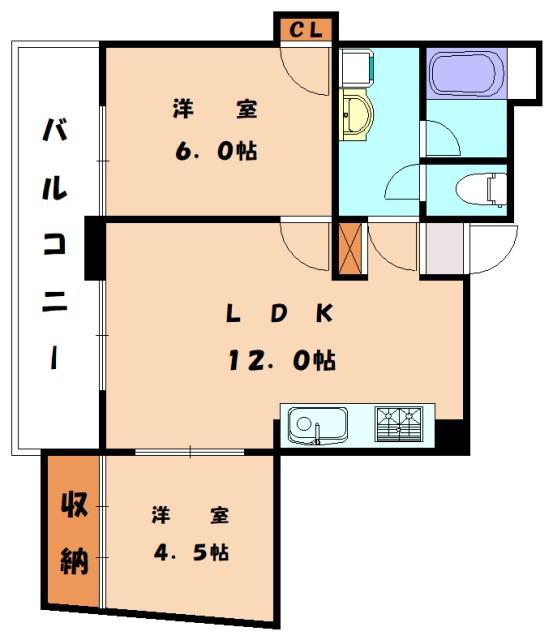 AISマンション(2LDK/3階)の間取り写真