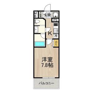 セノアタワー泉(1K/7階)の間取り写真