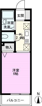 アネックス南越谷(1K/1階)の間取り写真