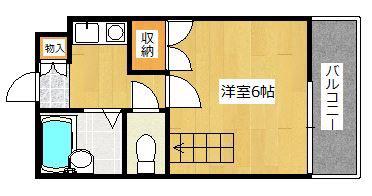 ロイヤルシャトー黒崎(1K/3階)の間取り写真