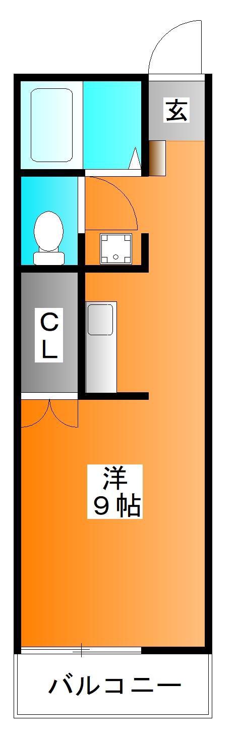 メゾンOSABE V(ワンルーム/2階)の間取り写真