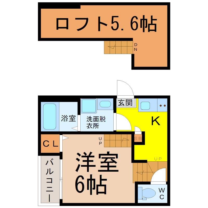 フォレストヒルズ(1K/2階)の間取り写真