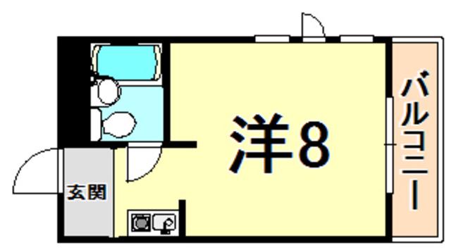 シティポイント(ワンルーム/3階)の間取り写真