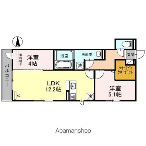 エスポワール古市(2LDK/1階)の間取り写真