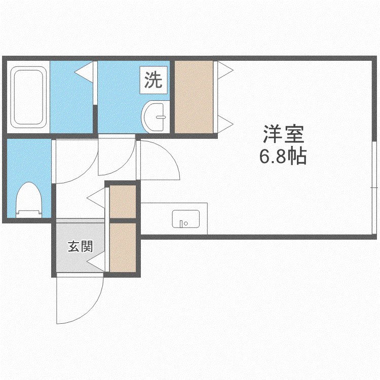 COFFRET月寒(ワンルーム/4階)の間取り写真