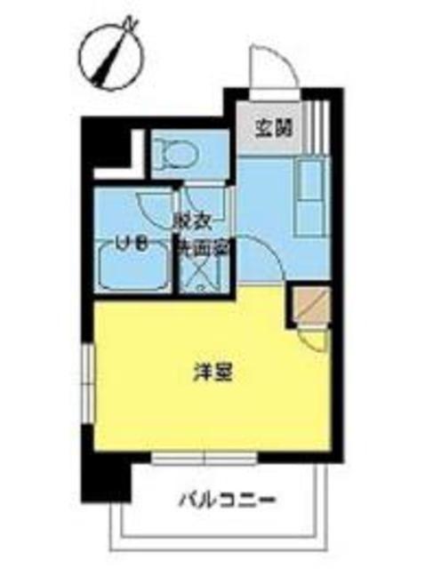 スカイコート日本橋浜町公園(1K/9階)の間取り写真