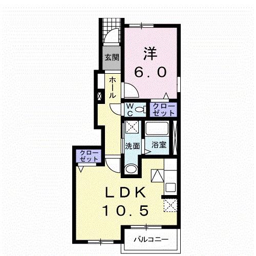 エマージュ EMAGE(1LDK/1階)の間取り写真