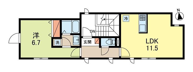 ウィルズウェイ荻窪(1LDK/3階)の間取り写真