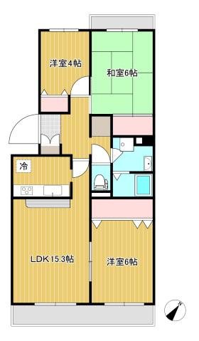 ARCH北浦和(3LDK/1階)の間取り写真