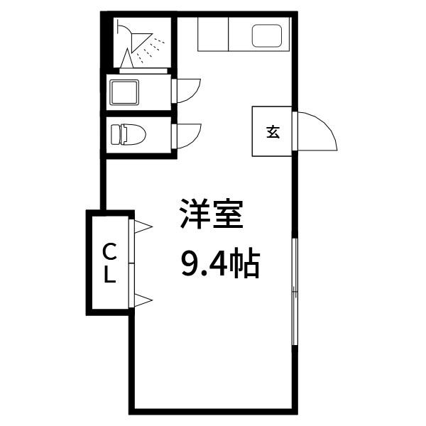 GRAN SKY 八広(ワンルーム/1階)の間取り写真
