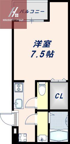CASA南巽イースト(1K/3階)の間取り写真