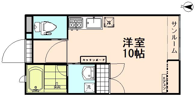ステイツ八尾(ワンルーム/1階)の間取り写真
