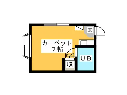 コーポジュネス(ワンルーム/1階)の間取り写真