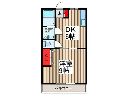 フォーレストマンション(1DK/3階)の間取り写真