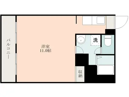 大丸コーポ(ワンルーム/3階)の間取り写真