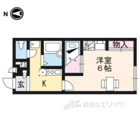レオパレス西賀茂(1K/1階)の間取り写真